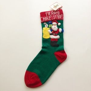 VTG Harlequin Designs Christmas Stocking Santa w Toy Sack Cynthia McKinney NWT